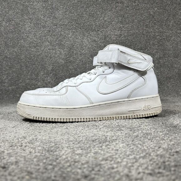 Nike Air Force 1 Mid \'07 CW2289-111 Mens Size 11 Triple White Basketball Shoes main image 7